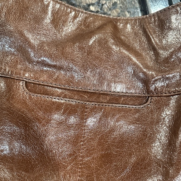 Elegant hobo international Brown Leather Shoulder Bag large - Picture 3 of 10